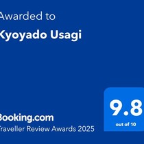 9.8 point of 10, Booking.com Traveller Review Awards